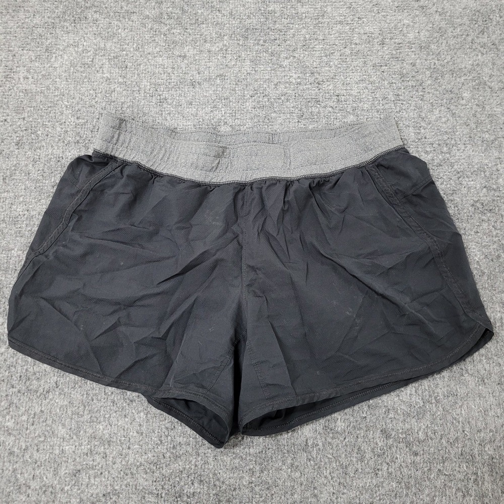 Columbia Shorts Womens Size M Black Grey Athletic Running Stretch Lightweight
